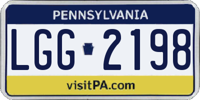 PA license plate LGG2198