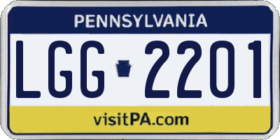 PA license plate LGG2201