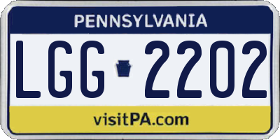 PA license plate LGG2202