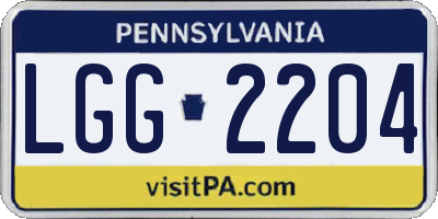 PA license plate LGG2204