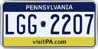 PA license plate LGG2207