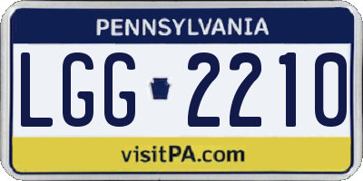PA license plate LGG2210