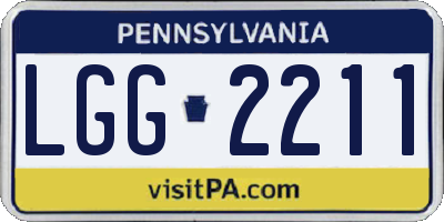 PA license plate LGG2211