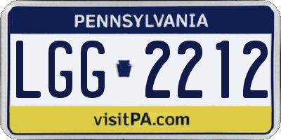 PA license plate LGG2212