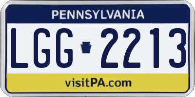 PA license plate LGG2213