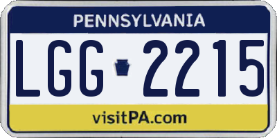 PA license plate LGG2215