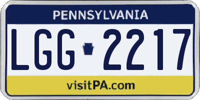 PA license plate LGG2217