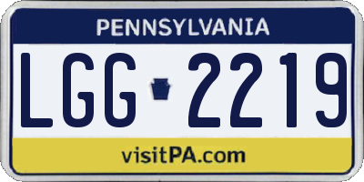 PA license plate LGG2219
