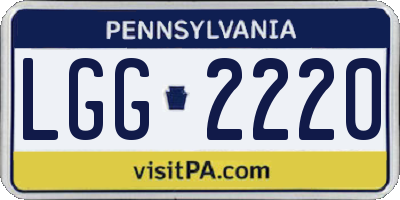 PA license plate LGG2220