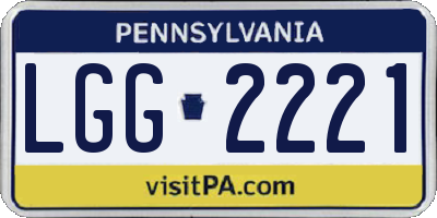 PA license plate LGG2221
