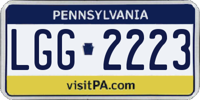 PA license plate LGG2223