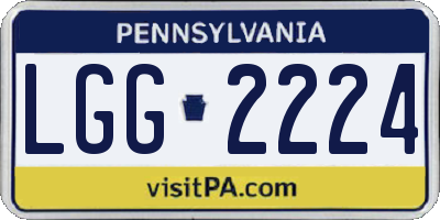PA license plate LGG2224