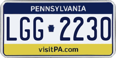 PA license plate LGG2230