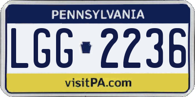 PA license plate LGG2236