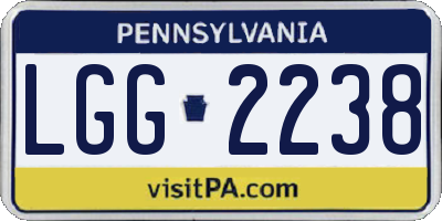 PA license plate LGG2238