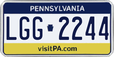 PA license plate LGG2244