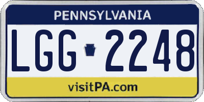PA license plate LGG2248