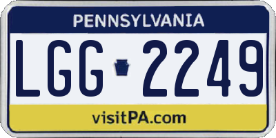 PA license plate LGG2249