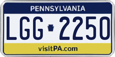 PA license plate LGG2250