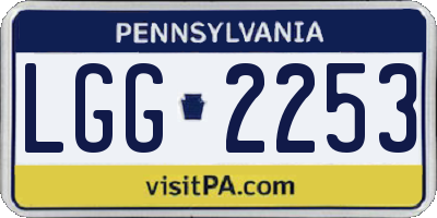 PA license plate LGG2253