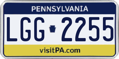 PA license plate LGG2255