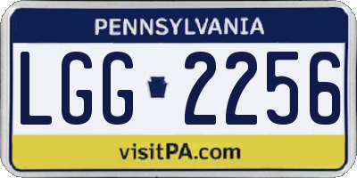 PA license plate LGG2256