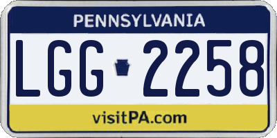 PA license plate LGG2258