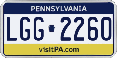 PA license plate LGG2260