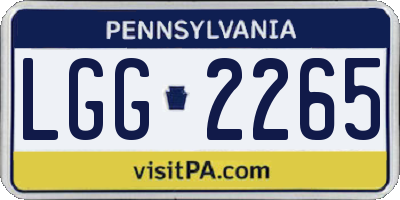 PA license plate LGG2265