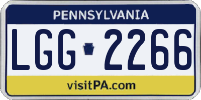 PA license plate LGG2266
