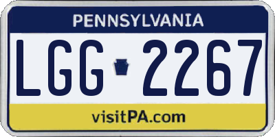 PA license plate LGG2267