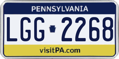 PA license plate LGG2268