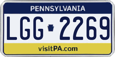 PA license plate LGG2269