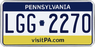 PA license plate LGG2270