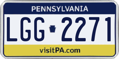 PA license plate LGG2271