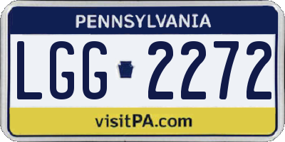 PA license plate LGG2272