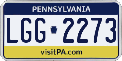 PA license plate LGG2273
