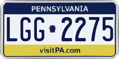 PA license plate LGG2275