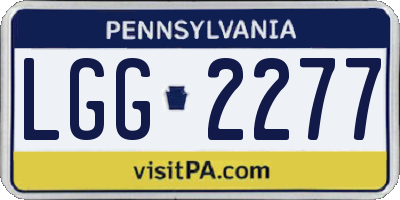 PA license plate LGG2277