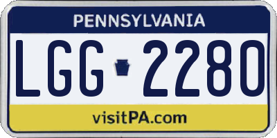 PA license plate LGG2280