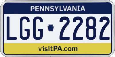 PA license plate LGG2282