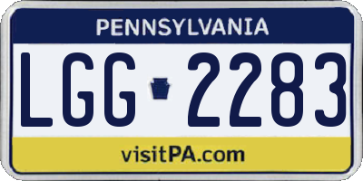 PA license plate LGG2283