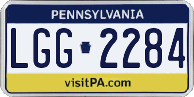PA license plate LGG2284