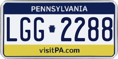 PA license plate LGG2288