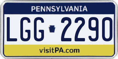 PA license plate LGG2290