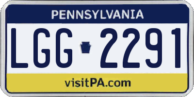 PA license plate LGG2291