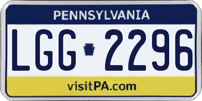 PA license plate LGG2296