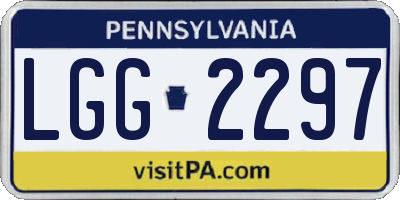 PA license plate LGG2297