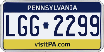 PA license plate LGG2299