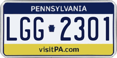PA license plate LGG2301